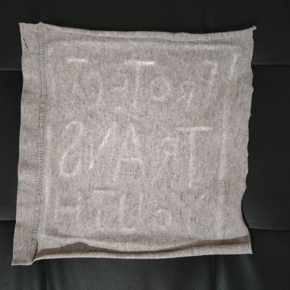 Handpainted PROTECT TRANS YOUTH 9x9" Grey Patch - Picture 2 of 4